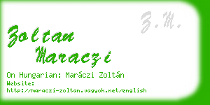 zoltan maraczi business card