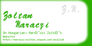 zoltan maraczi business card
